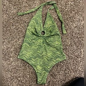 Zara Halter Low-Back Swimsuit